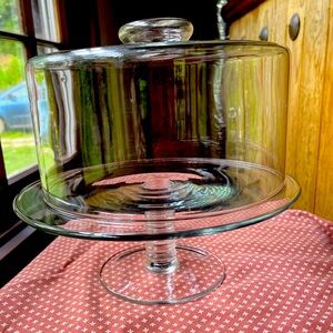 Tiffany Mesa Design Glass Cake Plate